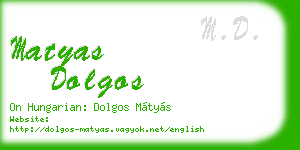 matyas dolgos business card